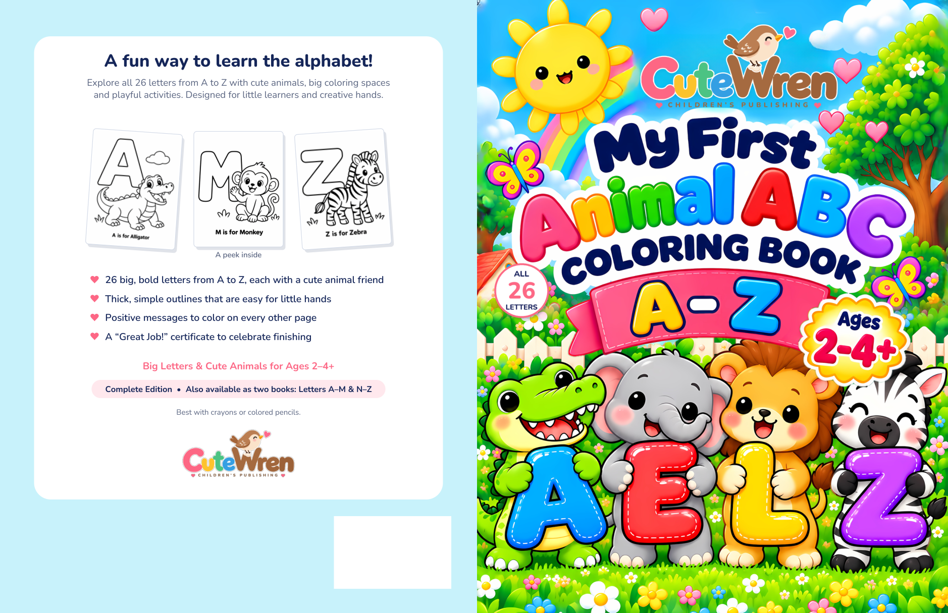 My First Animal ABC Coloring Book A–Z cover
