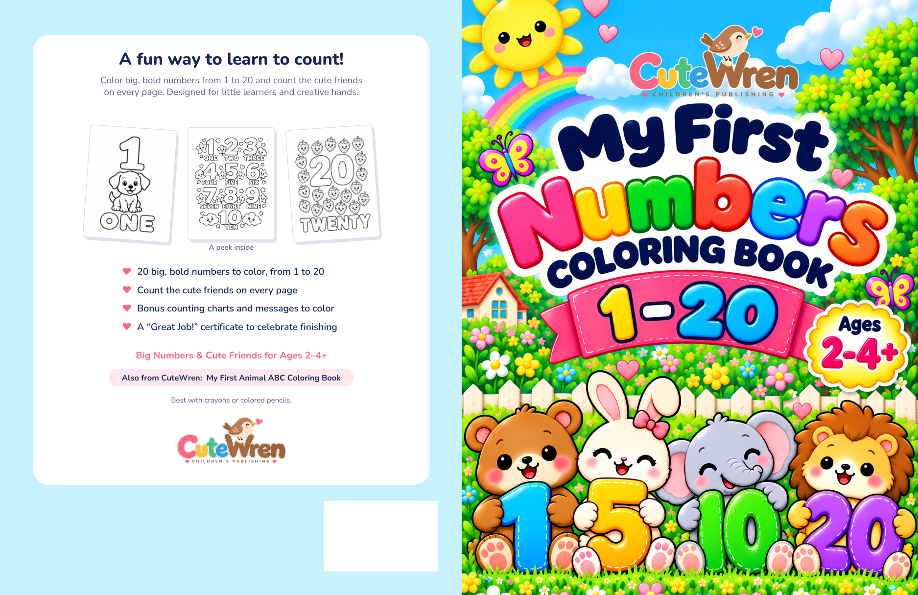 My First Numbers Coloring Book 1–20 cover